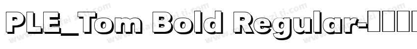 PLE_Tom Bold Regular字体转换
